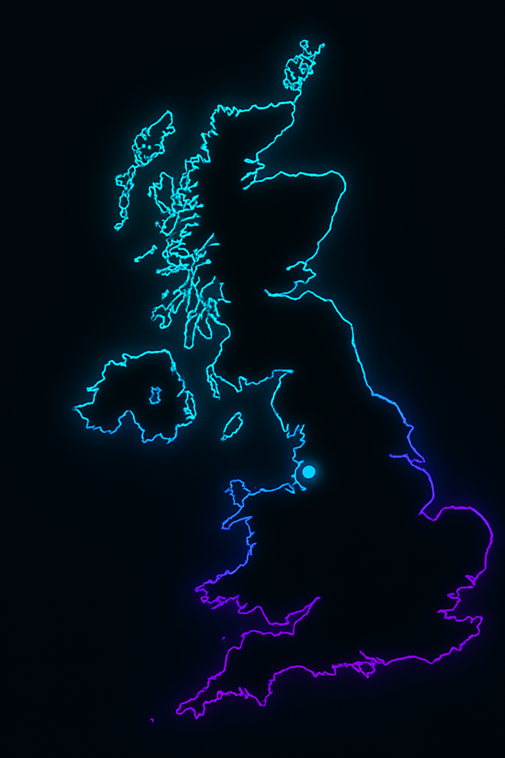 an outline of the UK